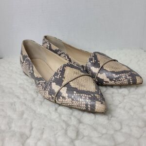 Cole Haan Ellora Skimmer Women's Size 7.5 Ballet Python Print Pointed Toe Shoes